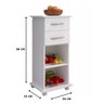 Balcão 2 Gavetas 2 Nichos para Frutas Armário De Cozinha Bebedouro Gaveteiro Com Rodinhas - 3