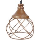 Ver imagem 4 de 4 Pendentes Aramado Esfera Balonê Cobre Rose Gold Lustre Luminária Teto Regulável Sala Cozinha
