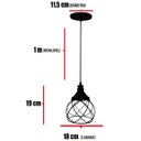 Ver imagem 2 de 4 Pendentes Aramado Esfera Balonê Cobre Rose Gold Lustre Luminária Teto Regulável Sala Cozinha