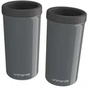 Ver imagem 1 de Kit 2 Porta Lata Térmico Slim Unitermi 350ml Suporte para Cerveja:Cinza
