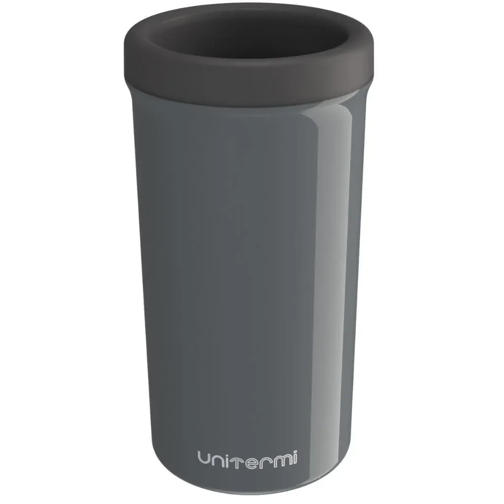 Ver imagem 2 de Kit 2 Porta Lata Térmico Slim Unitermi 350ml Suporte para Cerveja:Cinza
