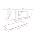 Ver imagem 5 de Gabinete de Vidro 90cm Ac Cuba Retangular Dourado Real