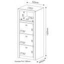 Ver imagem 2 de Arquivo para Pastas Suspensas 3 Gavetas Me4118 Tecno Mobili - Nogal