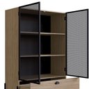 Ver imagem 6 de Cristaleira New 140 Cm Hanover E Preto - D’Rossi