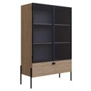 Ver imagem 1 de Cristaleira New 140 Cm Hanover E Preto - D’Rossi