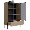 Ver imagem 4 de Cristaleira New 140 Cm Hanover E Preto - D’Rossi