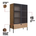 Ver imagem 3 de Cristaleira New 140 Cm Hanover E Preto - D’Rossi