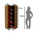 Ver imagem 2 de Armário de Canto 68x68cm 4 Prateleiras Me4132 Tecno Mobili - Nogal