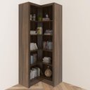 Ver imagem 1 de Armário de Canto 68x68cm 4 Prateleiras Me4132 Tecno Mobili - Nogal