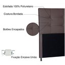 Ver imagem 2 de Cabeceira Queen 1,60m Roma Corano Marrom - Pallazio