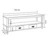 Rack Aparador 150cm Madeira de Demolição 2 Gavetas com Pátina Móveis Decora - 3