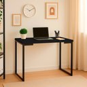 Ver imagem 2 de Mesa para Computador Industrial Preto 90cm Base Metálica Preta - Vallisa Decor