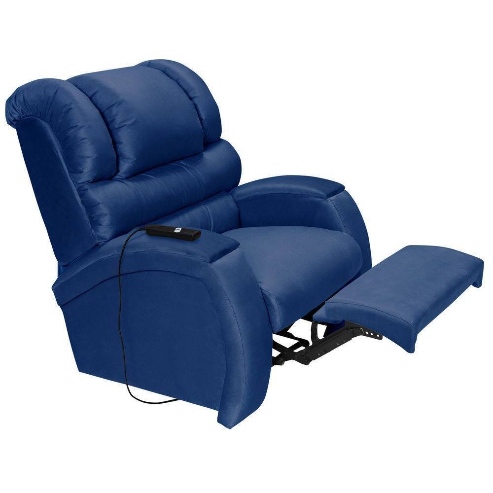 Poltrona do Papai Retrátil com Controle Imperial Império Estofados Azul Marinho