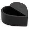 Cachepot Coração Preto em Cimento - 1