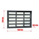 Ver imagem 4 de Janela Alumínio Elite c/Travessas 3 Folhas Móv.1/3 120 x 200 V.Liso Preto Brimak