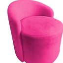 Ver imagem 5 de Poltrona Decorativa Yara Orgânica Veludo Rosa Pink