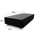Ver imagem 3 de Cama Box Bicama Auxiliar Solteiro Sintético Espuma 8cm 88x188x40 Preto