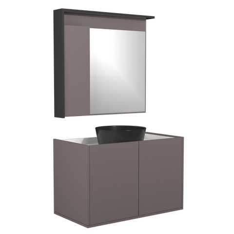 Conjunto Gabinete Suspenso para Banheiro Davi 80cm