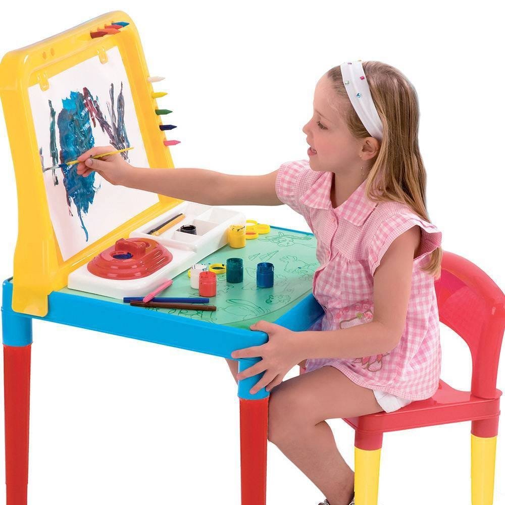 Mesa Infantil Pequeno Artista Com Cadeira E Quadro 9052 - Bell Toy - 1
