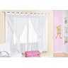Cortina Quarto De Bebê - Menino E Menina 2,00 X 1,70 Juvenil - Branco - 1