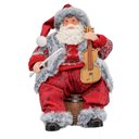 Ver imagem 1 de Decoração Enfeite Natal Papai Noel Violinista em Resina 23cm