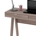 Ver imagem 3 de Mesa para Escritório Pés Retrô 2 Gavetas ME4128 Tecno Mobili - Carvalho