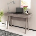 Ver imagem 1 de Mesa para Escritório Pés Retrô 2 Gavetas ME4128 Tecno Mobili - Carvalho
