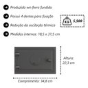 Ver imagem 3 de Porta Cinzeiro/Fornalha em Ferro Libaneza 18,5x31,5 cm