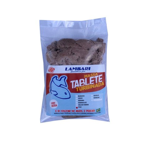 Kit 10 Massa Tablete Turbinada P40 para Pesca 200g - Lambari