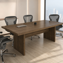 Ver imagem 2 de Mesa de Reunião para Escritório 6 Lugares 200x100cm ME4119 Nogal- Tecno Mobili