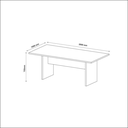 Ver imagem 7 de Mesa de Reunião para Escritório 6 Lugares 200x100cm ME4119 Nogal- Tecno Mobili