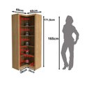 Ver imagem 2 de Armário de Canto 68x68cm 4 Prateleiras Me4132 Tecno Mobili - Amêndoa