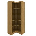 Ver imagem 2 de Armário de Canto 68x68cm com 4 Prateleiras ME4132 Amêndoa - Tecno Mobili