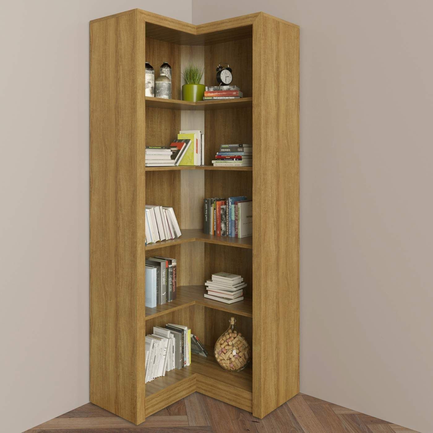 Menor preço em Armário de Canto 68x68cm 4 Prateleiras Me4132 Tecno Mobili - Amêndoa