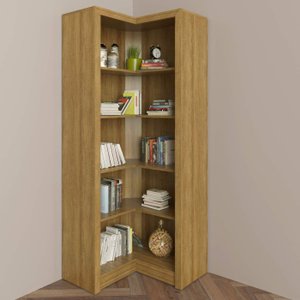 Armário de Canto 68x68cm 4 Prateleiras Me4132 Tecno Mobili - Amêndoa