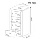 Ver imagem 2 de Gaveteiro 4 Gavetas Me4133 Tecno Mobili - Amêndoa