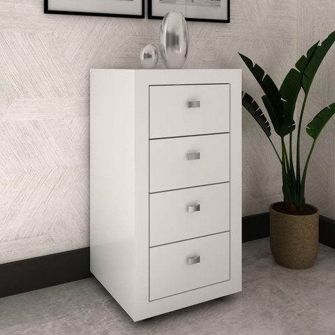Gaveteiro 4 Gavetas Me4133 Tecno Mobili - Branco