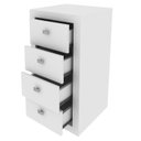 Ver imagem 5 de Gaveteiro 4 Gavetas Me4133 Tecno Mobili - Branco