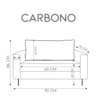 Sofá 1 Lugar Carbono 0,90M Pés Palito Veludo Nude - Gran Belo - 2