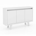 Ver imagem 3 de Balcão Multiuso Buffet Aparador 3 Portas Me4120 Tecno Mobili - Branco
