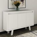 Ver imagem 1 de Balcão Multiuso Buffet Aparador 3 Portas Me4120 Tecno Mobili - Branco