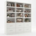 Ver imagem 2 de Kit 3 Estantes Multiuso de Livros 56,5CMX200CM em BP Moderna Yescasa Branco