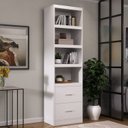 Ver imagem 7 de Kit 3 Estantes Multiuso de Livros 56,5CMX200CM em BP Moderna Yescasa Branco