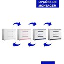 Ver imagem 5 de Cômoda Sapateira Atena 2 Portas e 4 Gavetas Quadriflex Branco-Azul - Móveis Albatroz