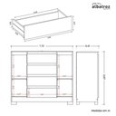Ver imagem 6 de Cômoda Sapateira Atena 2 Portas e 4 Gavetas Quadriflex Branco-Azul - Móveis Albatroz