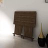 Mesa Escrivaninha Dobrável com Rodízio Cor Nogal Me4117 Tecno Mobili - 3