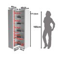 Ver imagem 2 de Armário de Canto 68x68cm 4 Prateleiras Me4132 Tecno Mobili - Branco