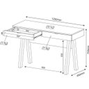 Ver imagem 6 de Mesa para Escritório Pés Retrô 2 Gavetas ME4128 Tecno Mobili - Nogal
