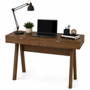 Ver imagem 2 de Mesa para Escritório Pés Retrô 2 Gavetas ME4128 Tecno Mobili - Nogal