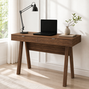 Ver imagem 3 de Mesa para Escritório Pés Retrô 2 Gavetas ME4128 Tecno Mobili - Nogal